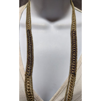 Banana Republic Gold Beaded Chain Necklace