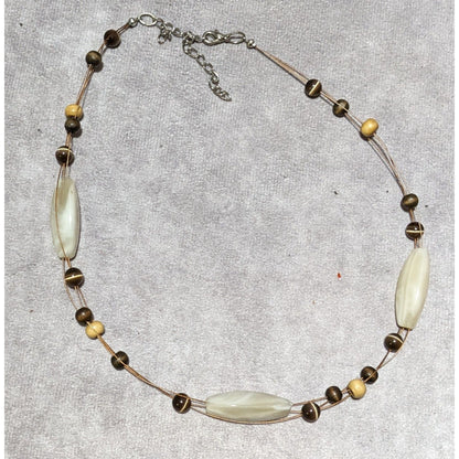 Earthy Bohemian Hippie Casual Beaded Necklace