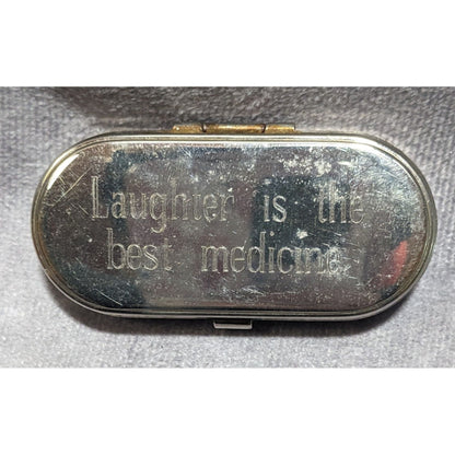 Laughter Is The Best Medicine Silver Pillbox