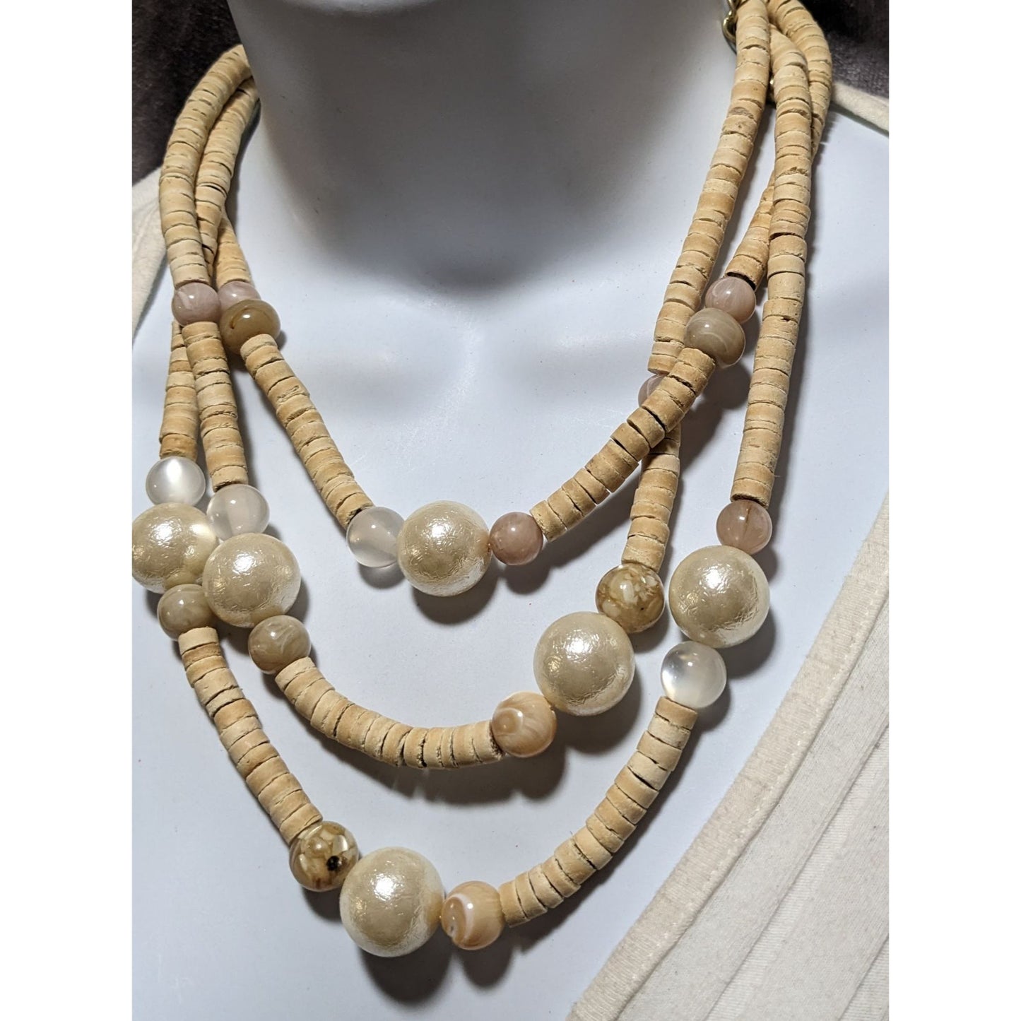 Chico's Wood Bubble Necklace