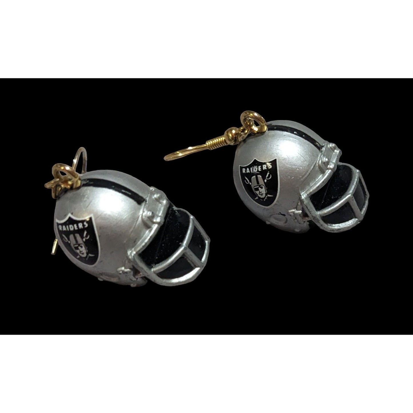 Vintage 80s Russ Touchdown Danglers Raiders Earrings