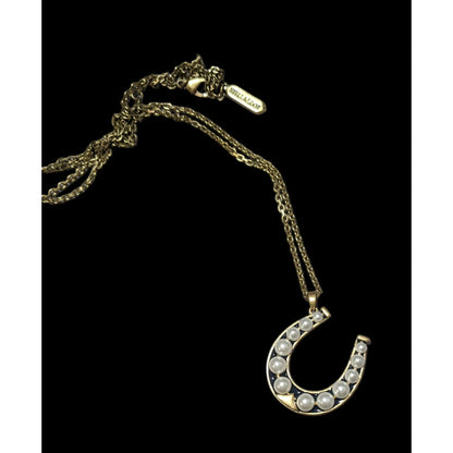 Stella & Dot Pearl Horseshoe Necklace