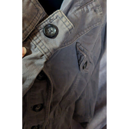 Justice Grey Denim Button Down Jacket