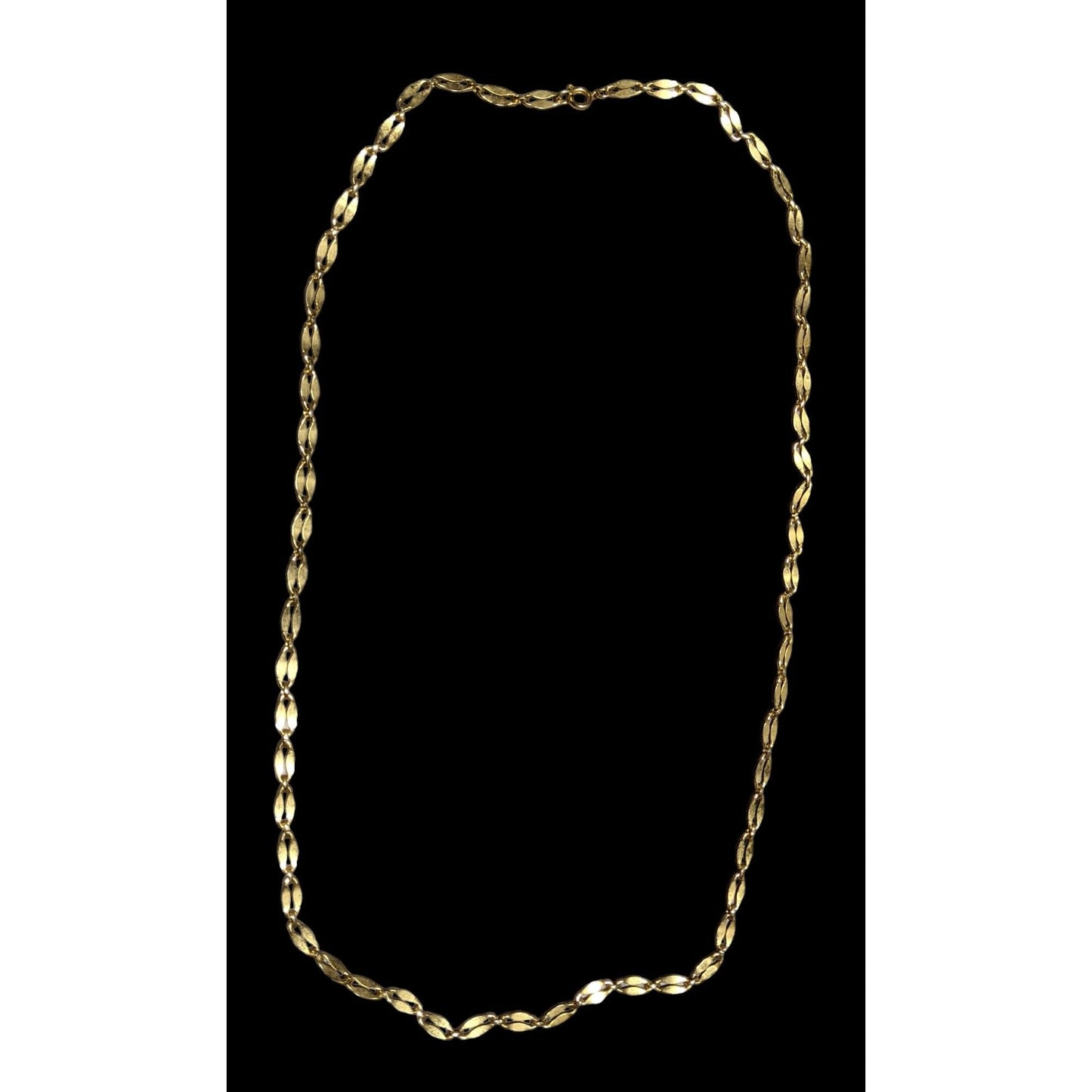 Vintage Gold Oval Link Chain Necklace