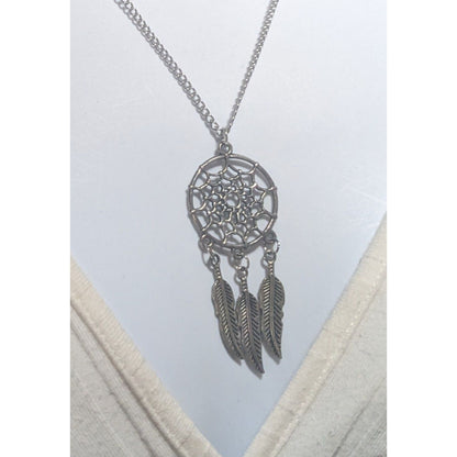 Silver Dream Catcher Necklace