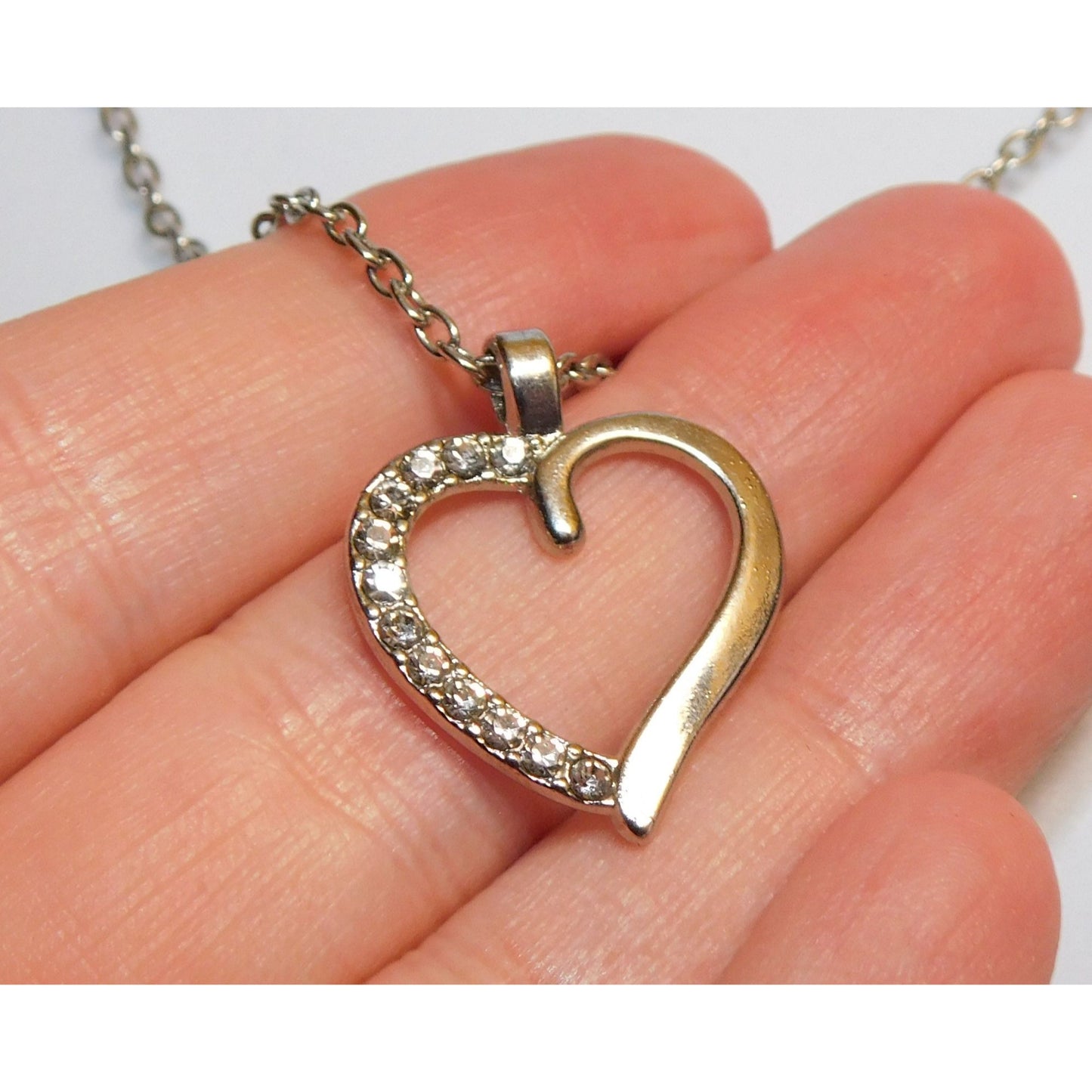 Rhinestone Heart Necklace