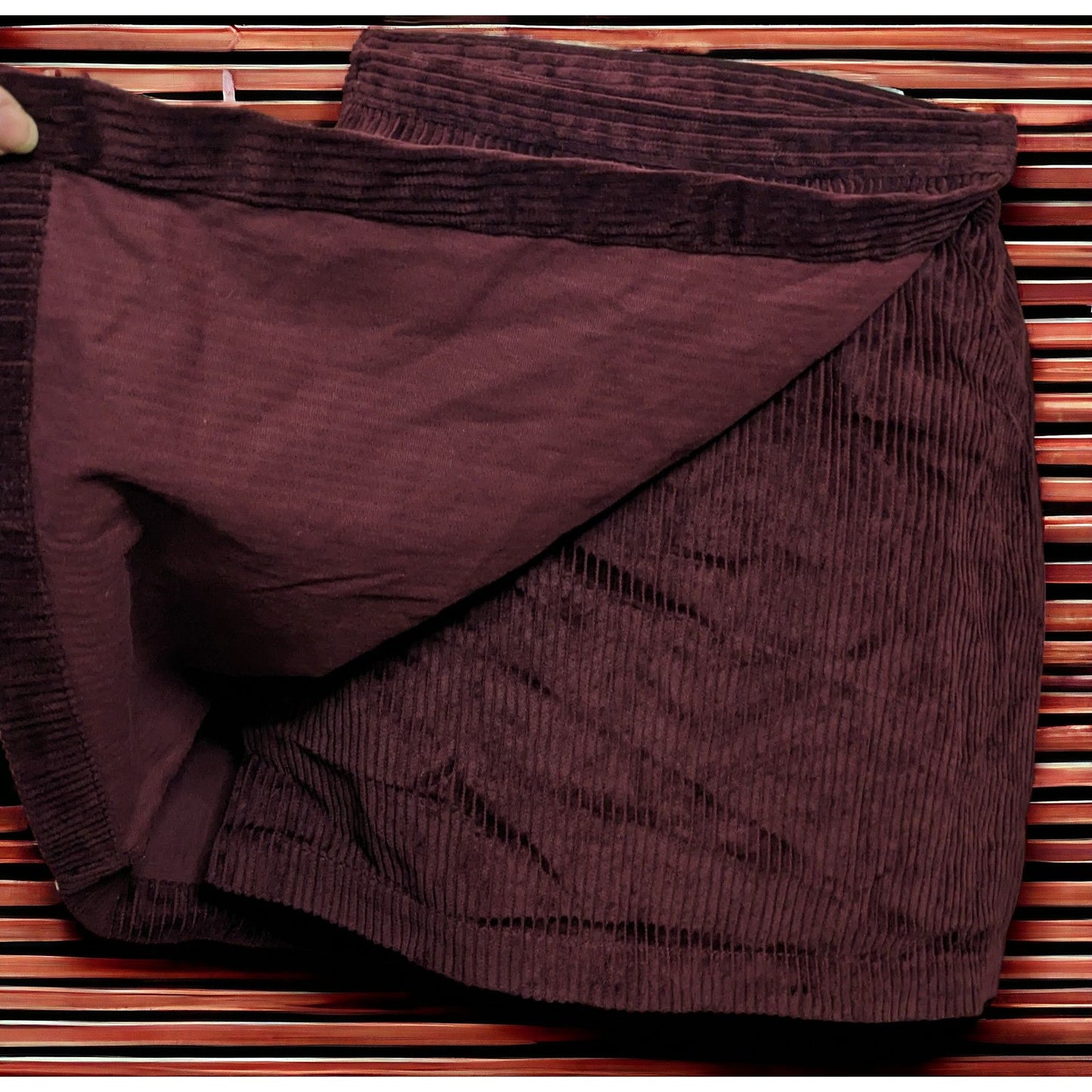 Abercrombie And Fitch Maroon Corduroy Skirt