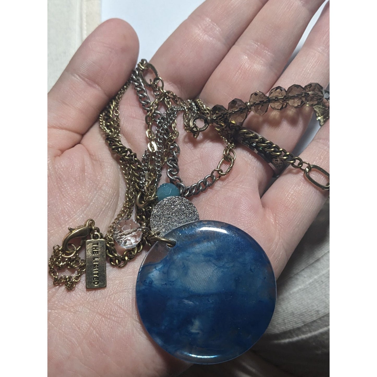 The Limited Smoky Blue Pendant Charm Necklace