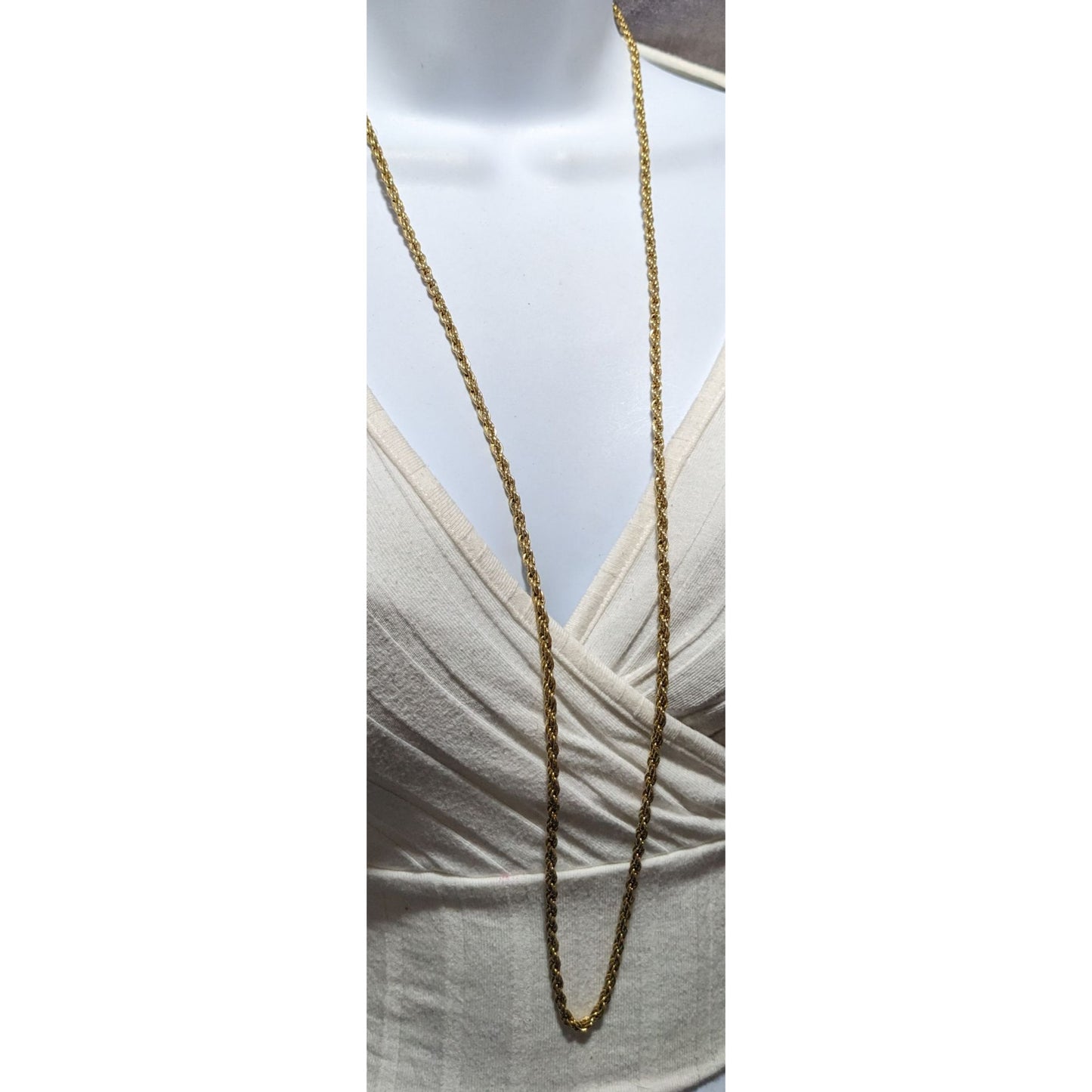 Gold Twist Chain Necklace