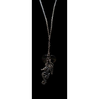 Seahorse Seashell Mermaid Charm Necklace