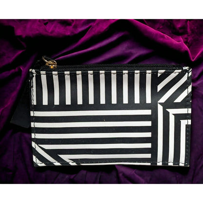 Vintage 90s Estee Lauder Striped Zipper Pouch