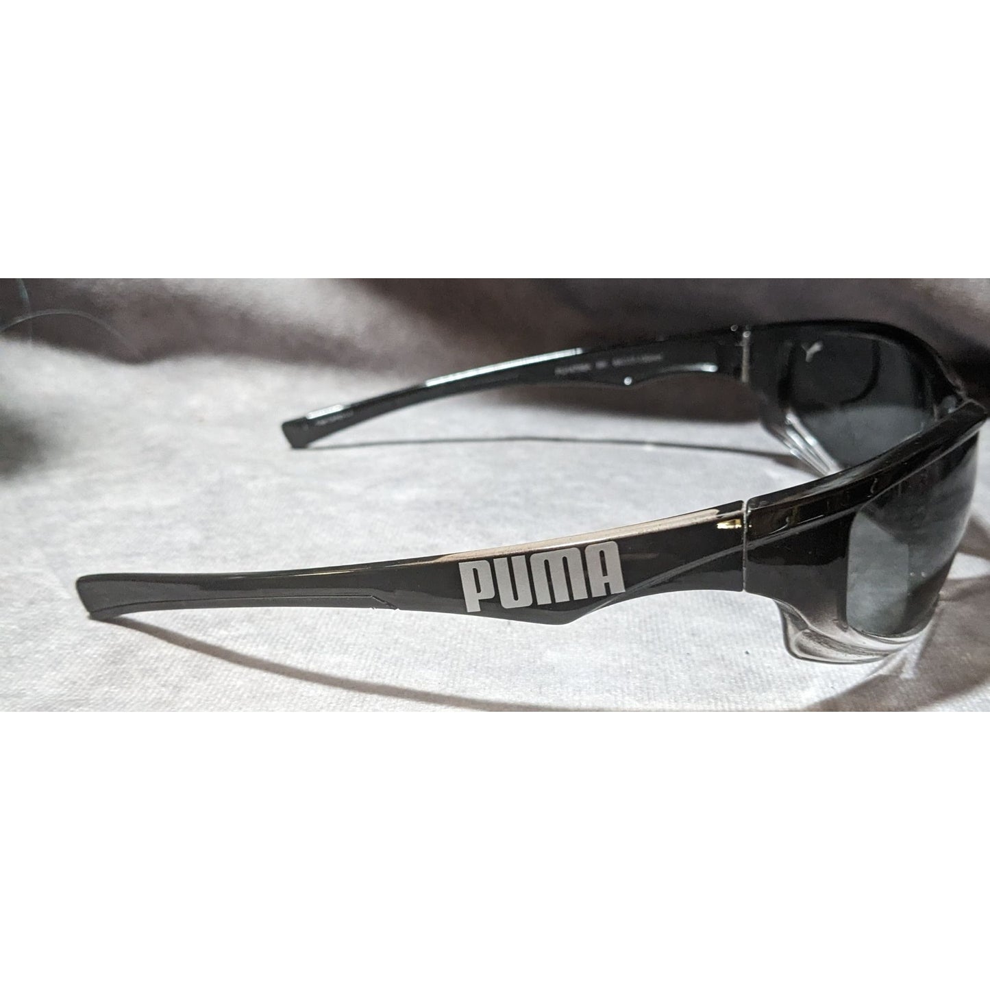 Puma Sporty Retro 90s Style Black Sunglasses