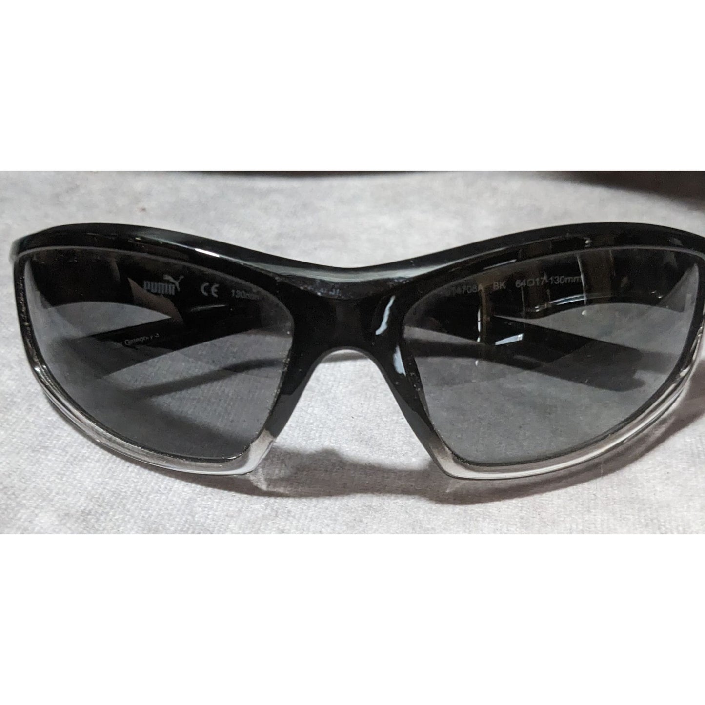 Puma Sporty Retro 90s Style Black Sunglasses