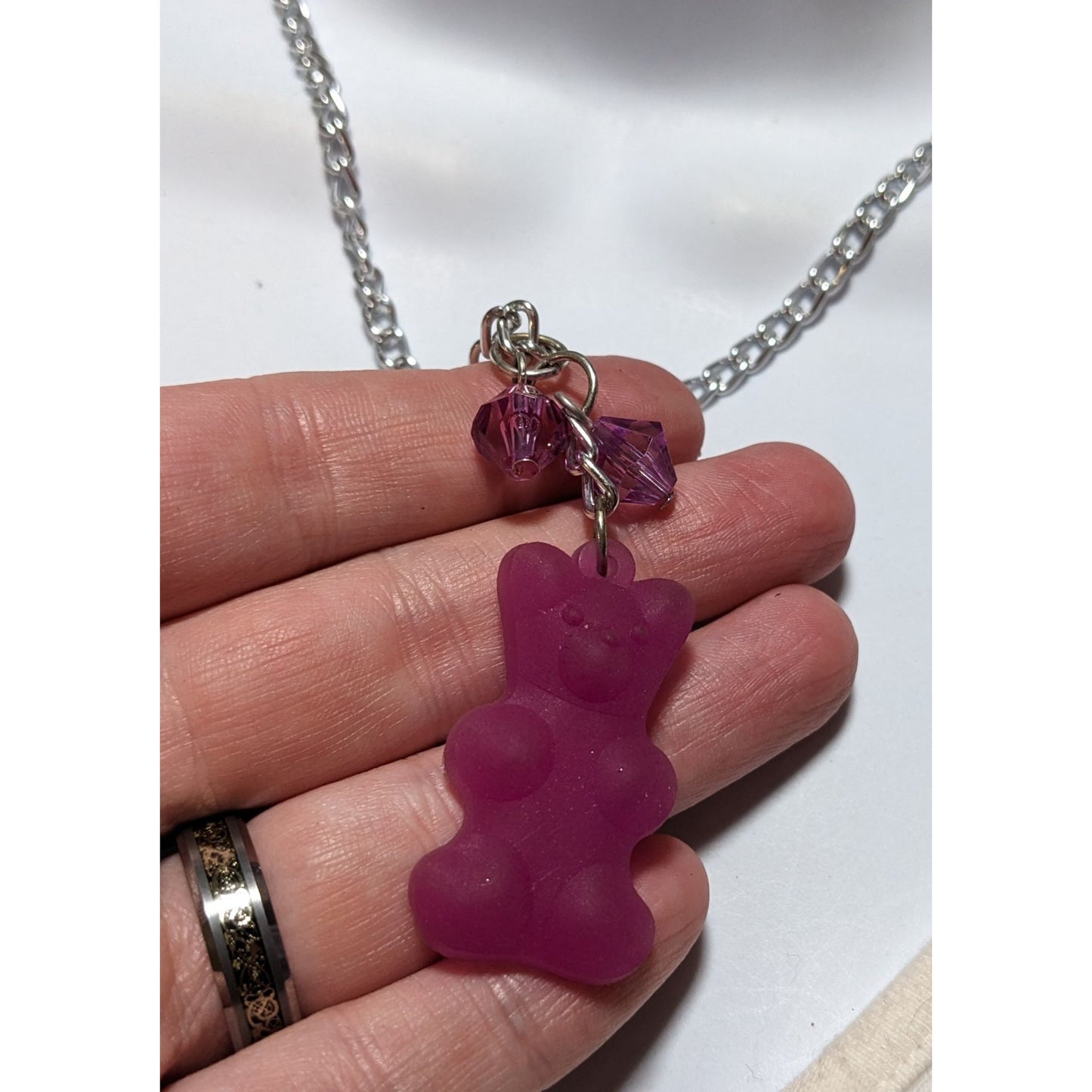 Pink Gummy Bear Necklace