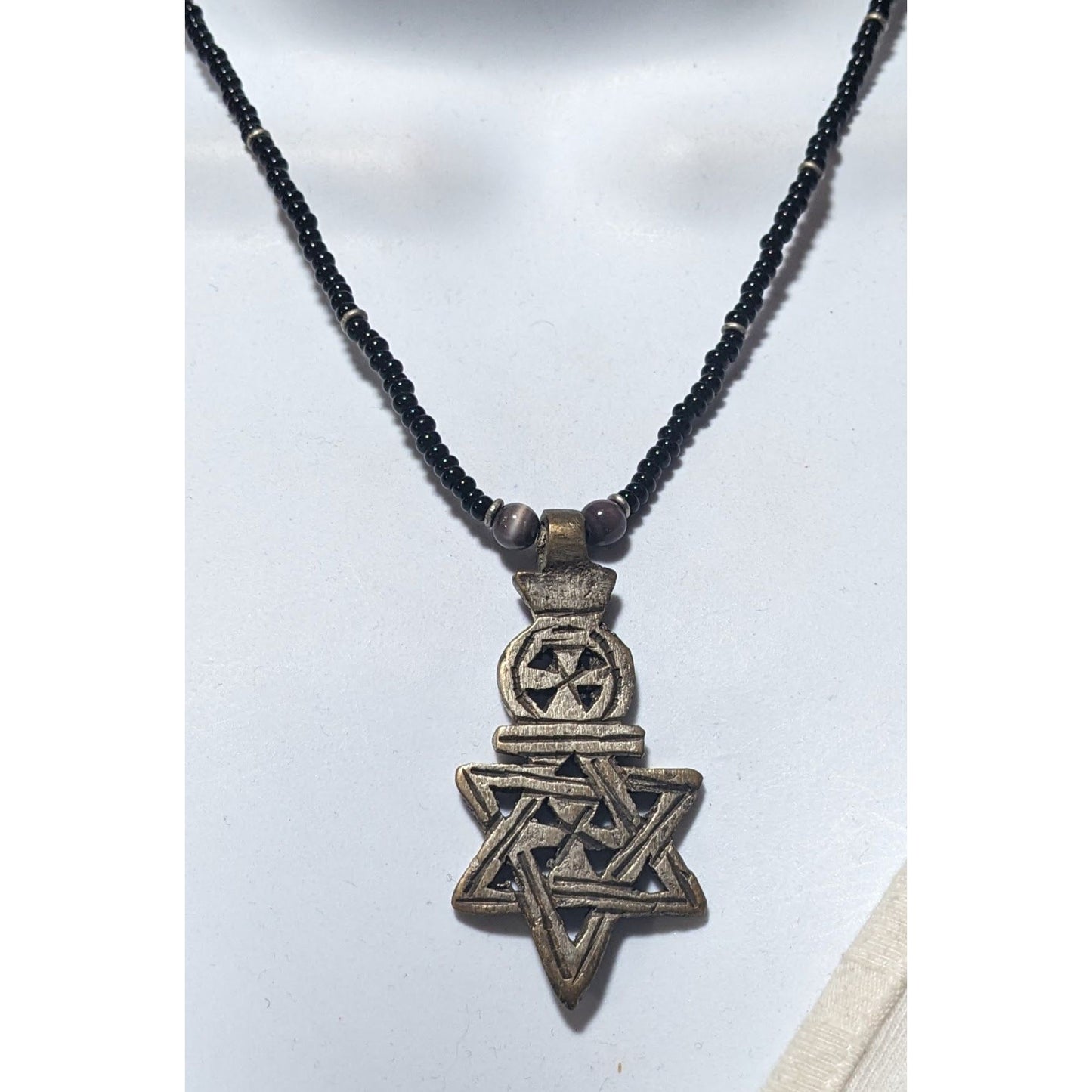 Vintage Ethiopian Star Of David Necklace