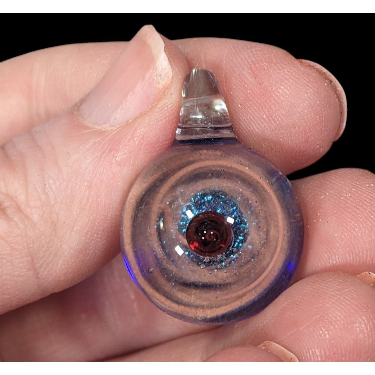 Galaxy Glass Pink Blue And Red Lamp Work Pendant