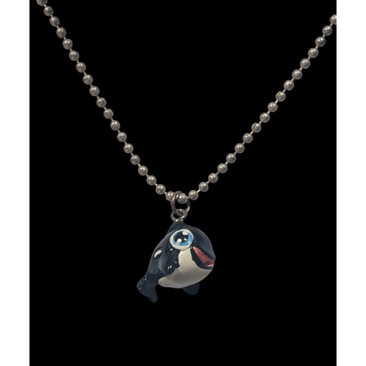 Ocean Themed Baby Orca Whale Pendant Necklace