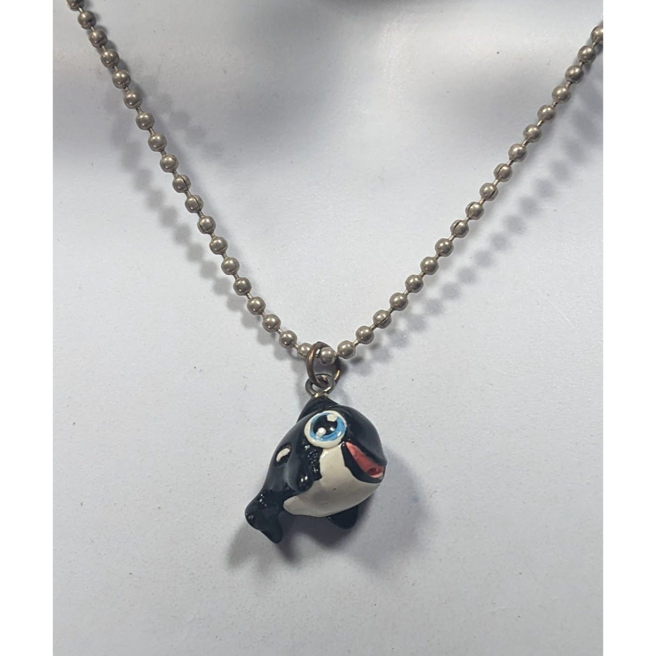 Ocean Themed Baby Orca Whale Pendant Necklace