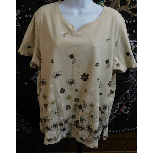 Vintage 90s Classic Elements Woman Floral Top