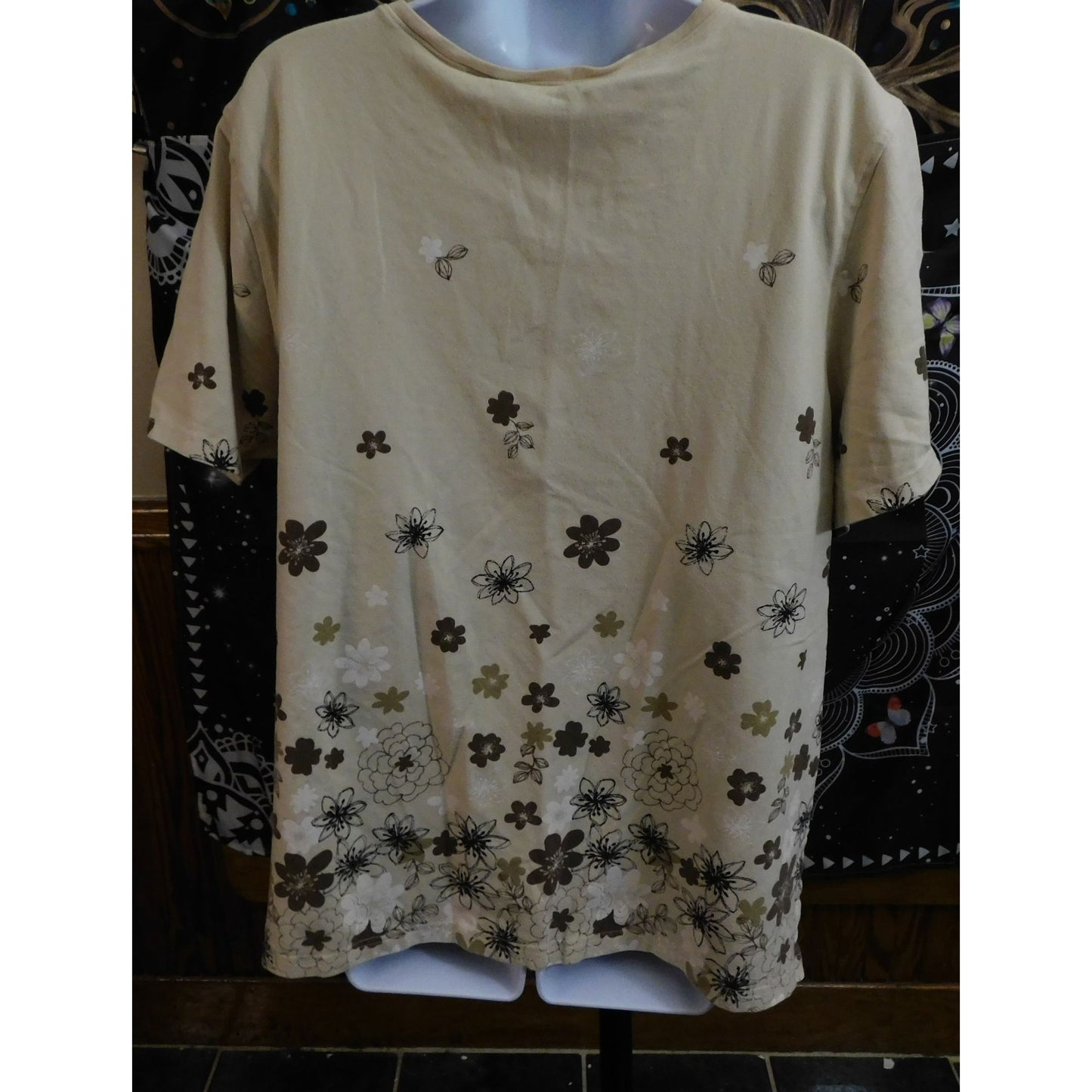 Vintage 90s Classic Elements Woman Floral Top