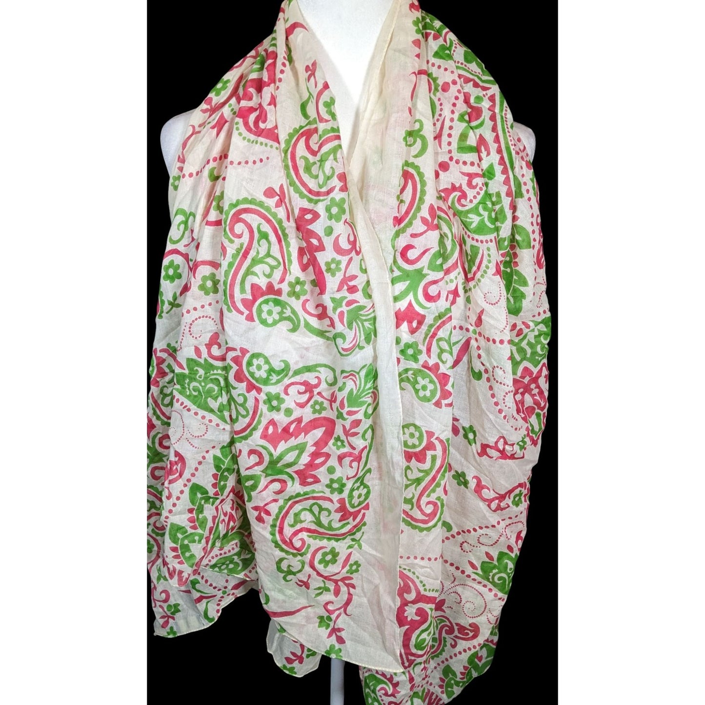 Maison Lecomte Flament Lightweight Cotton Floral Scarf