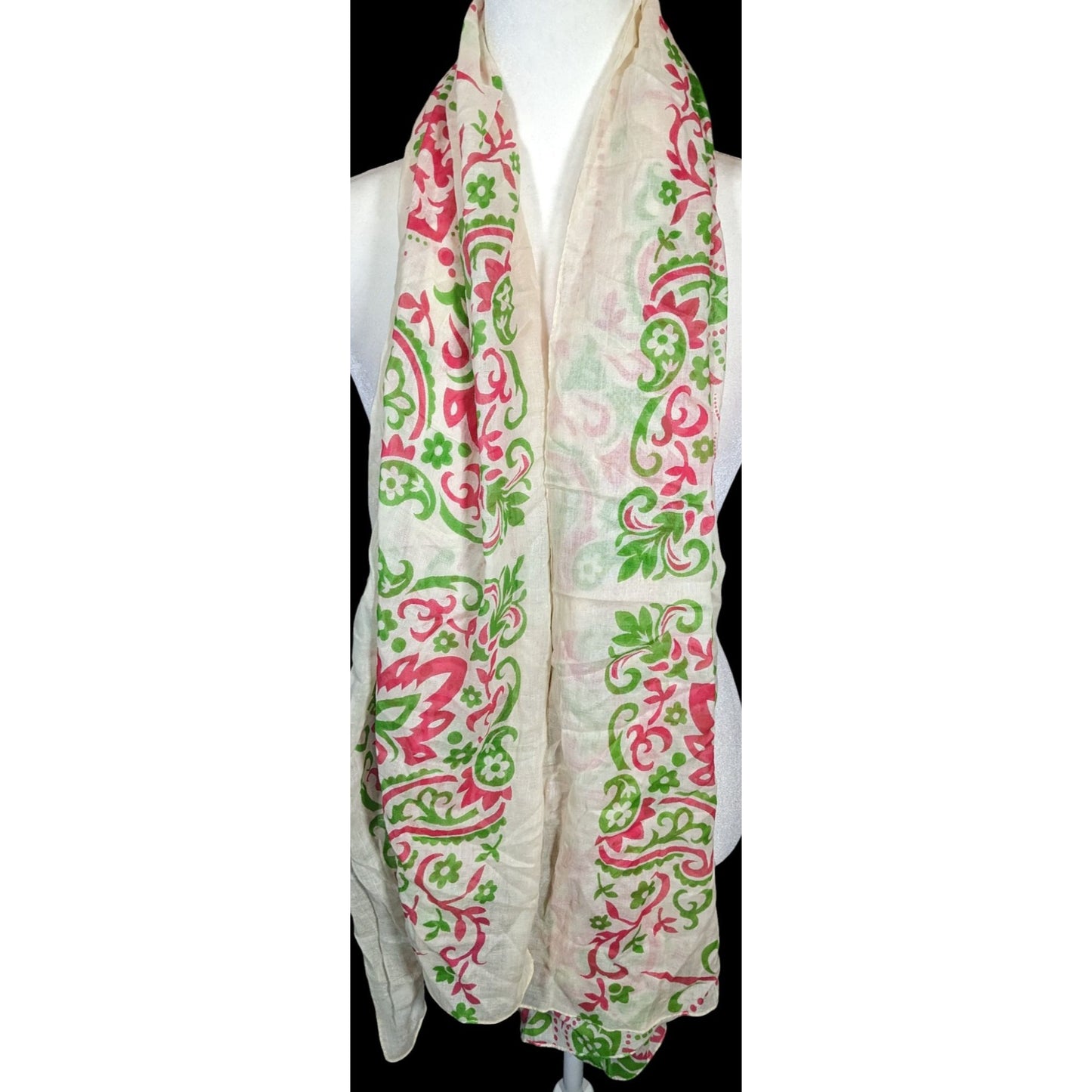Maison Lecomte Flament Lightweight Cotton Floral Scarf