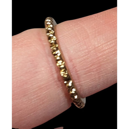 Whimsical Elegant Square Purple Gemmed Gold Tone Ring Size 8