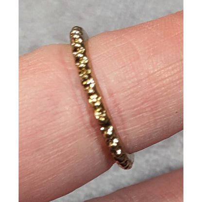 Whimsical Elegant Square Purple Gemmed Gold Tone Ring Size 8