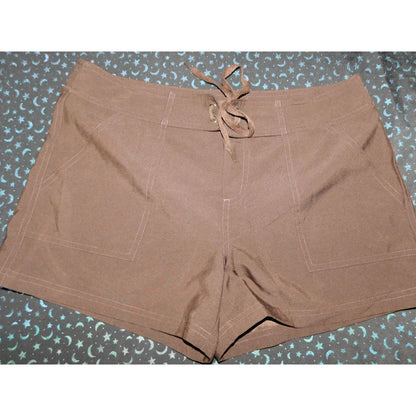 Preppy Croft & Barrow Brown Shorts With Tie Waist