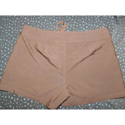 Preppy Croft & Barrow Brown Shorts With Tie Waist