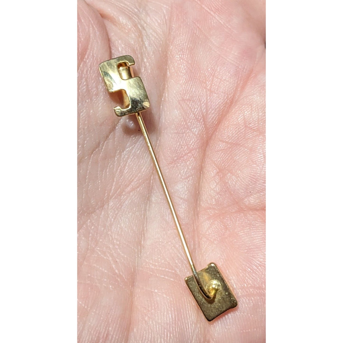 Vintage Gold Tone Abstract Minimalist Stick Pin