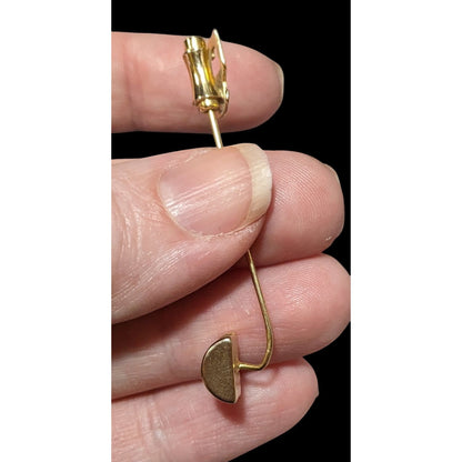 Vintage Gold Tone Abstract Minimalist Stick Pin