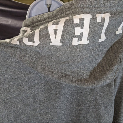 Atmosphere Cropped Hoodie Varsity League White Grey Sporty Casual