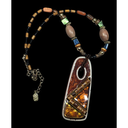 You & I Chunky Bohemian Abstract Pendant Necklace