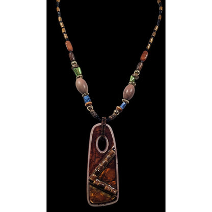 You & I Chunky Bohemian Abstract Pendant Necklace