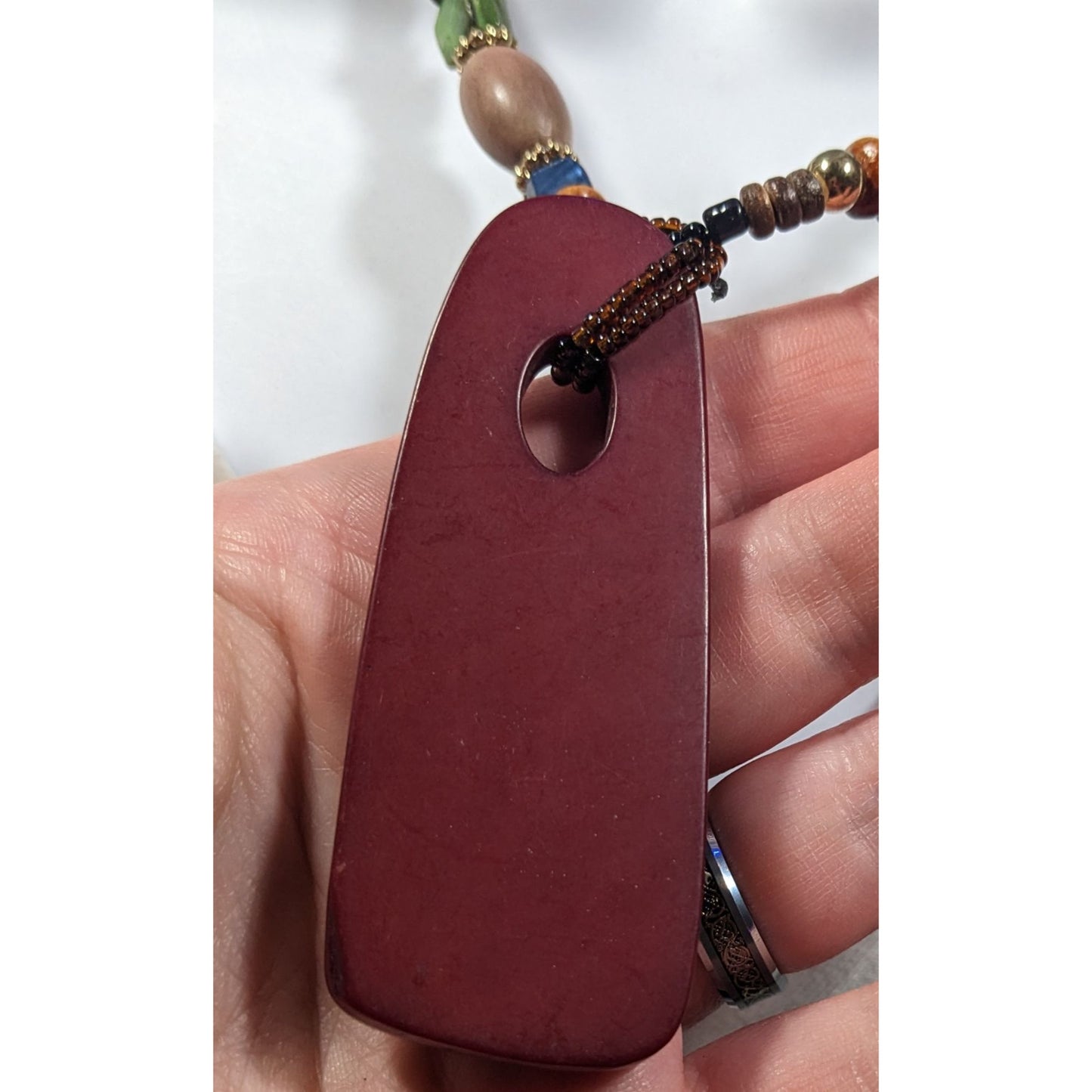 You & I Chunky Bohemian Abstract Pendant Necklace