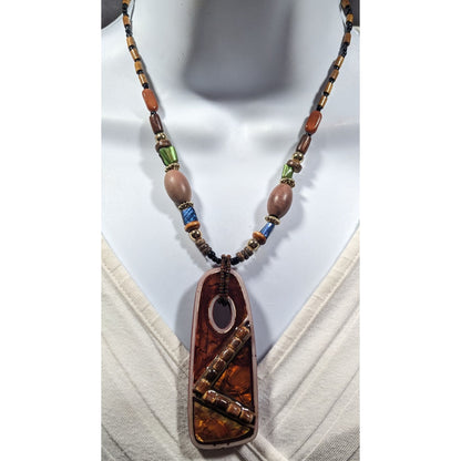 You & I Chunky Bohemian Abstract Pendant Necklace