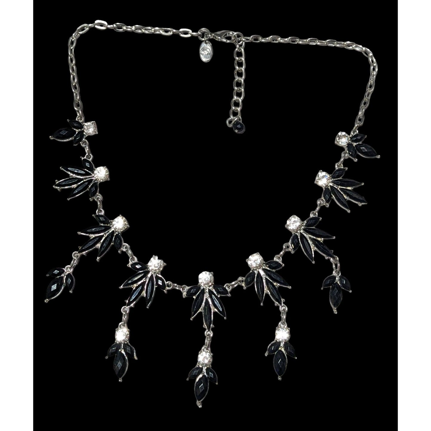 Charming Charlie Gothic Gemmed Fringe Necklace