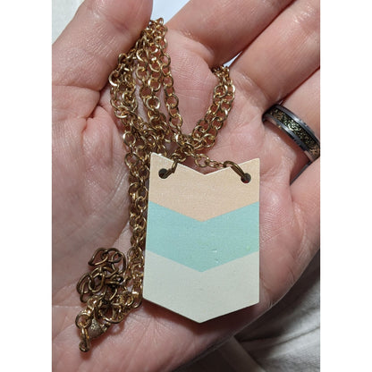 Striped Pastel Chevron Necklace