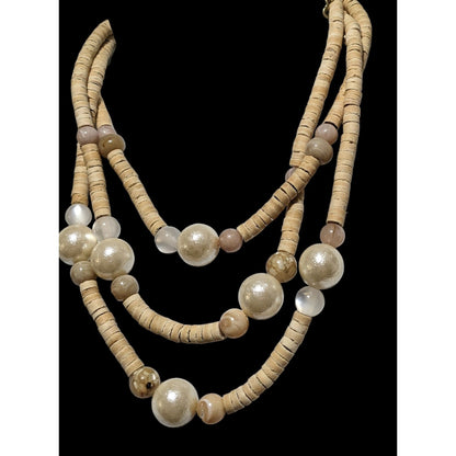 Chico's Wood Bubble Necklace