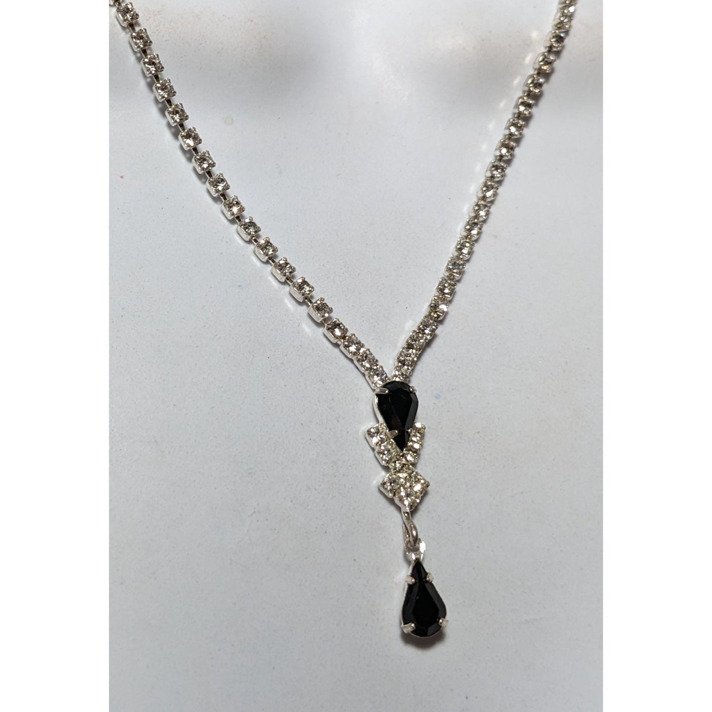 Glam Goth Gemmed Formal Bridal  Necklace