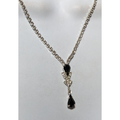 Glam Goth Gemmed Formal Bridal  Necklace