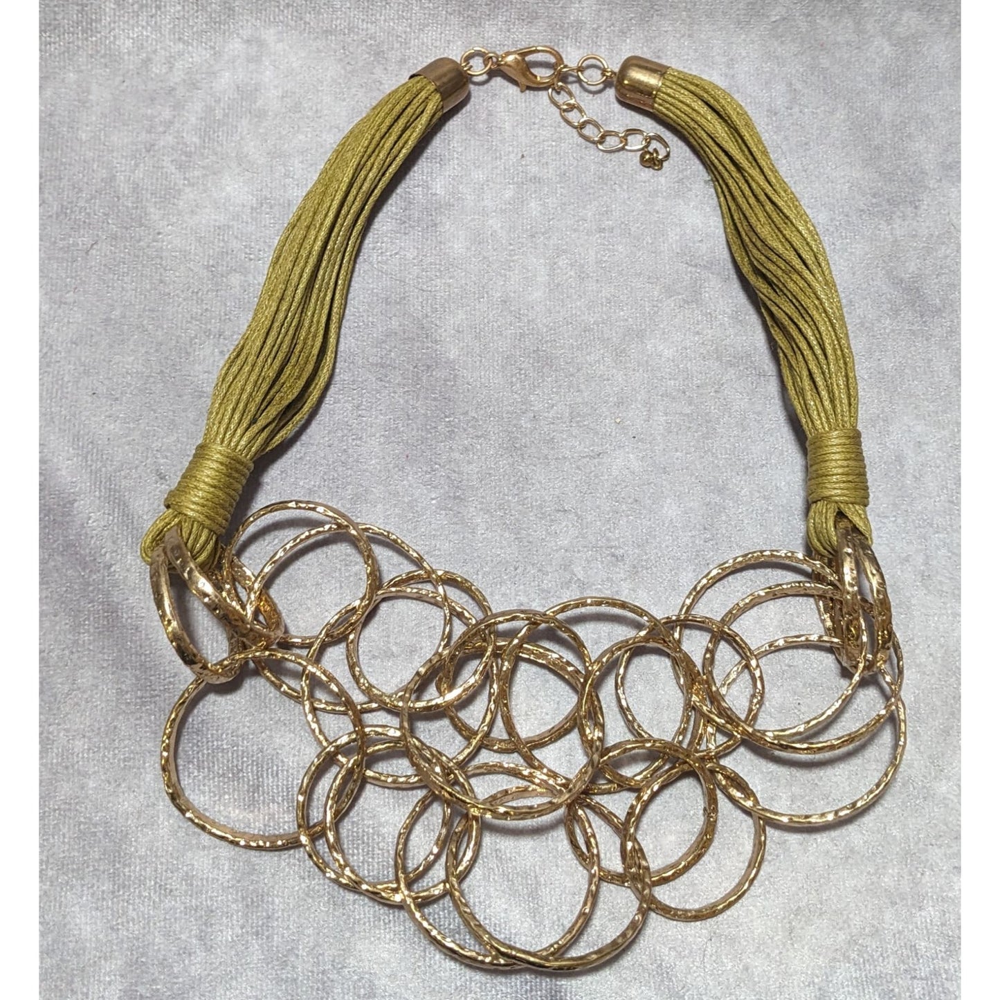 Vintage Retro Gold Ring Necklace