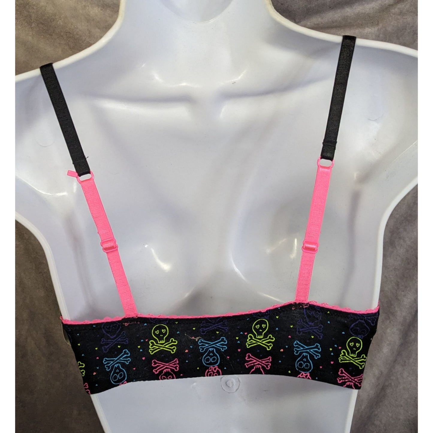 Y2K Hard Candy Rainbow Skull Bra