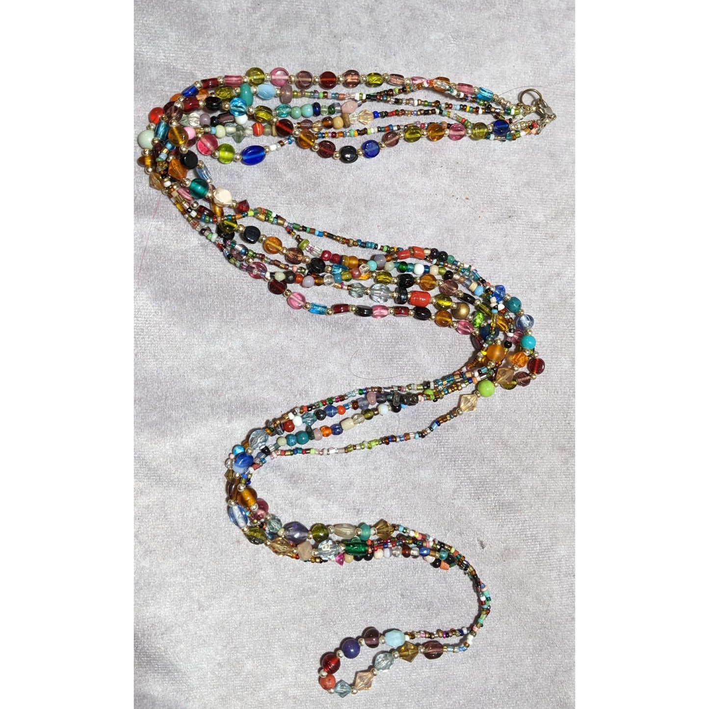 Multilayer Rainbow Glass Necklace