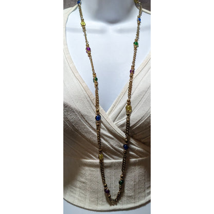 Regal Rainbow Gold Chain Necklace