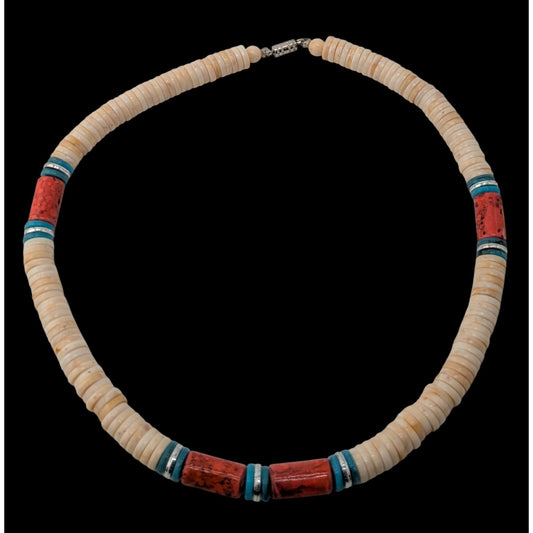 Handmade Bohemian Imitation Stone Beaded Necklace