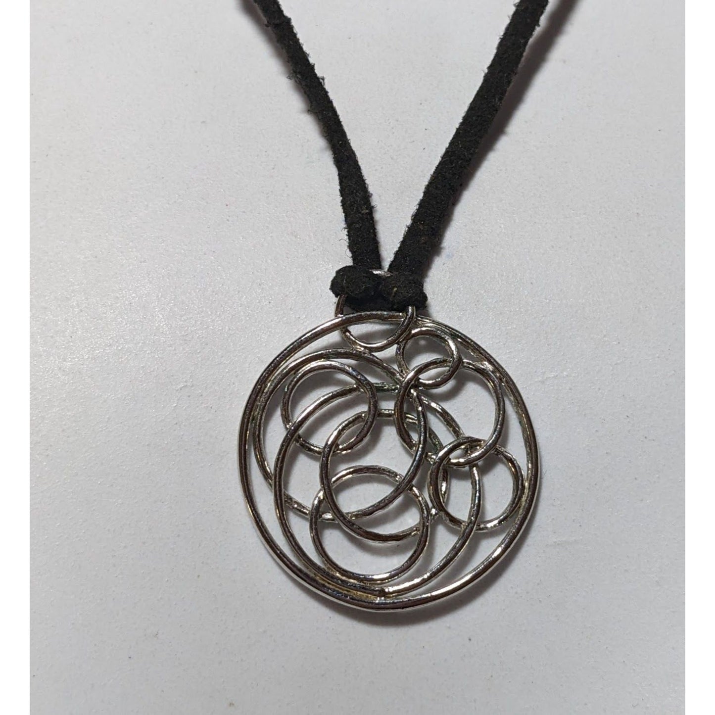 Lia Sophia Silver Wired Swirl Pendant Necklace