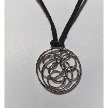 Lia Sophia Silver Wired Swirl Pendant Necklace