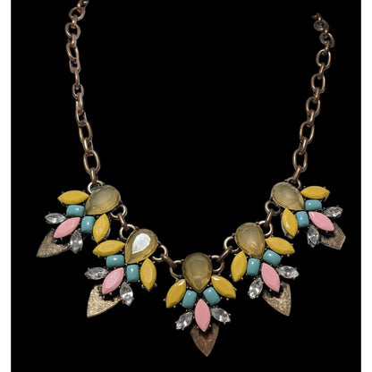 90s Glam Floral Gemmed Necklace